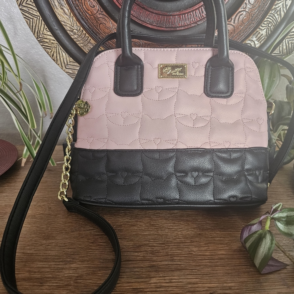 Luv Betsy Johnson Quilted Kitty Satchel Crossbody